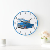 Blue Vintage Truck Grote Klok (Huis)
