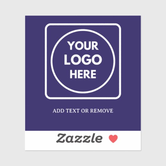Blue Vinyl Logo Business Promo QR Code label (Vel)