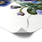 Blue Violas Flower Art Print Poster (Hoek)
