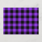 Blue Violet en Black Gingham Briefkaart (Voorkant)