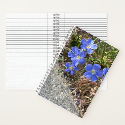 Blue Violet Flower Journal Notitieboek (Binnen)
