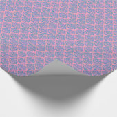 Blue Violet Frosted Orchid Damask Cadeaupapier (Hoek)