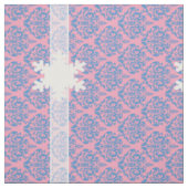 Blue Violet Frosted Orchid Damask met Snowflake Stof (Swatch)