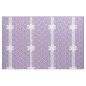 Blue Violet Frosted Orchid Damask met Snowflake Stof (Fat Quarter)