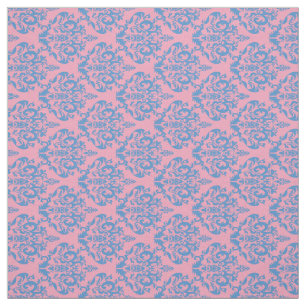 Blue Violet Frosted Orchid Damask Stof