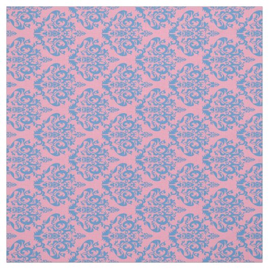 Blue Violet Frosted Orchid Damask Stof (Swatch)