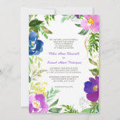 Blue Violet Garden Formal Wedding Kaart (Voorkant)