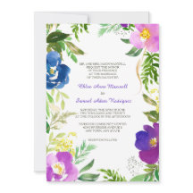 Blue Violet Garden Formal Wedding