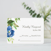 Blue Violet Garden Wedding RSVP (Staand voorkant)