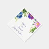 Blue Violet Garden Wedding Servetten (Hoek)