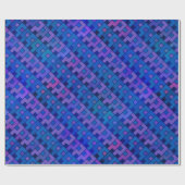 Blue Violet geometrisch Cadeaupapier (Vlak)