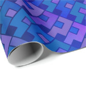 Blue Violet geometrisch Cadeaupapier (Rol Hoek)