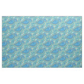 Blue Violet Lime Green Paisley Floral Art Pattern Stof (Fat Quarter)