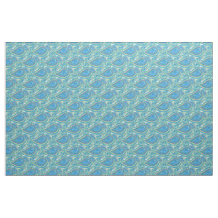 Blue Violet Lime Green Paisley Floral Pattern Stof