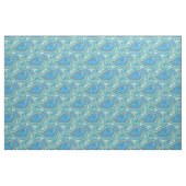 Blue Violet Lime Green Paisley Floral Pattern Stof (Yard (91,4 cm))