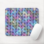 Blue Violet Multi-Color Crochet Muismat (Met muis)