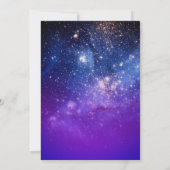 Blue Violet Ombre Cosmic Foto Save The Date (Achterkant)