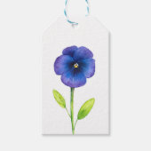 Blue Violet Pansy Cadeaulabel (Voorkant)