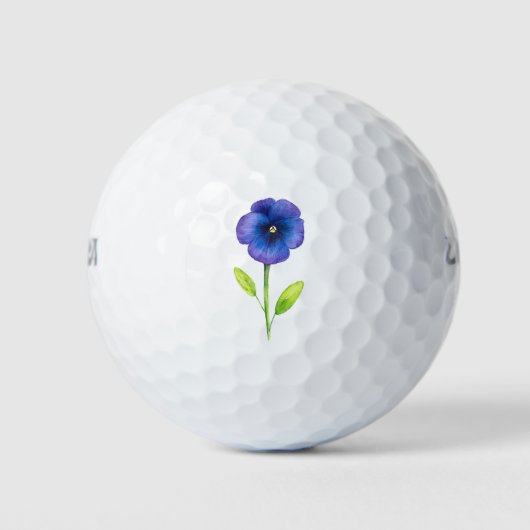 Blue Violet Pansy Golfballen (Voorkant)