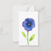 Blue Violet Pansy Note Card Notitiekaartje (Voorkant)