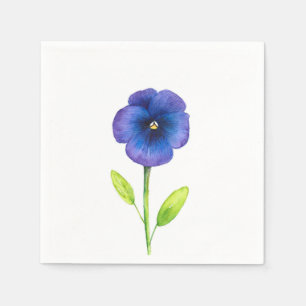 Blue Violet Pansy Servet