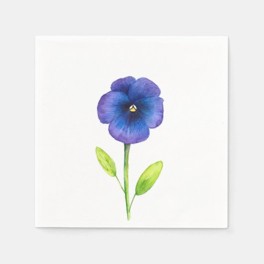 Blue Violet Pansy Servet (Voorkant)