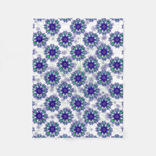 Blue Violet Perennial Fleece Blanket Deken (Voorkant)