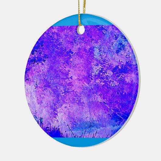 Blue Violet Serenity Keramisch Ornament (Links)