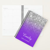 Blue Violet Silver Glitter Ombre Persoonlijk Planner (Display)