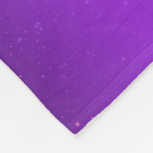 Blue Violet Sparkly Stars Celestial Ombre Monogram Fleece Deken (Hoek)