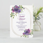 Blue Violet Wild Rozen Dubbel Lijst Vrijgezellenfe Kaart (Staand voorkant)