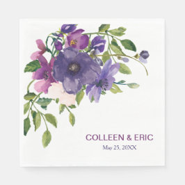 Blue Violet Wild Rozen Wedding Servet