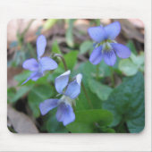 Blue Violets Mousepad Muismat (Voorkant)