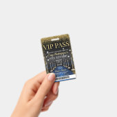 Blue VIP Pass Hollywood Red Carpet Birthday Badge (Handheld)
