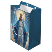 Blue Virgin Mary Heavenly Medium Cadeauzakje (Voorkant Gekanteld)