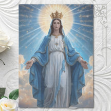 Blue Virgin Mary Heavenly