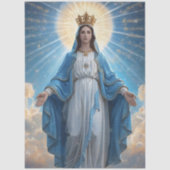 Blue Virgin Mary Heavenly Tissuepapier (Voorkant)