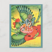 Blue Vishnu Hindu God Art Card Briefkaart (Voorkant)