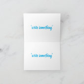 Blue Vivid Happy Birthday Wenskaart Kaart (Binnen)