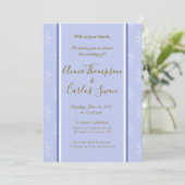 Blue Vodka Floral Photo Wedding Kaart (Staand voorkant)