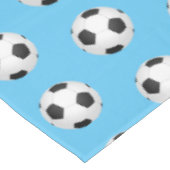 Blue Voetballen Kids Verjaardagsfeestje Tafelkleed (Gekanteld)