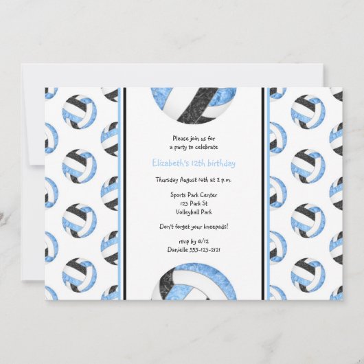 blue volleybal - verjaardagscampagne kaart (Voorkant)