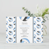 blue volleybal - verjaardagscampagne kaart (Staand voorkant)