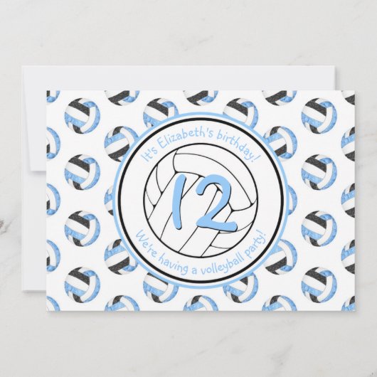 blue volleybal - verjaardagscampagne kaart (Achterkant)