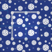 Blue Volleyball Chevron Patterned Stof (Delen)
