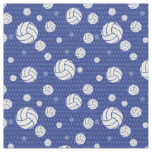 Blue Volleyball Chevron Patterned
