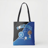 Blue Volleyball Diva Girl Tote Bag (Voorkant)