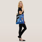 Blue Volleyball Diva Girl Tote Bag (Op model)