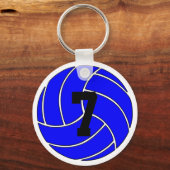 Blue Volleyball Sleutelhanger (Key Ring) (Voorkant)