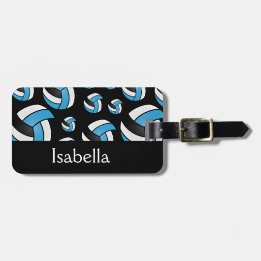 Blue Volleyball Sport Pattern Bagagelabel (Voorkant horizontaal)